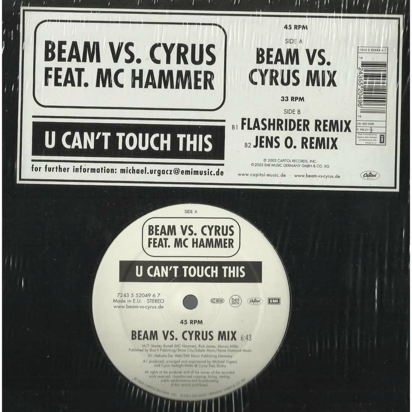 Beam vs. Cyrus — U Can't Touch This