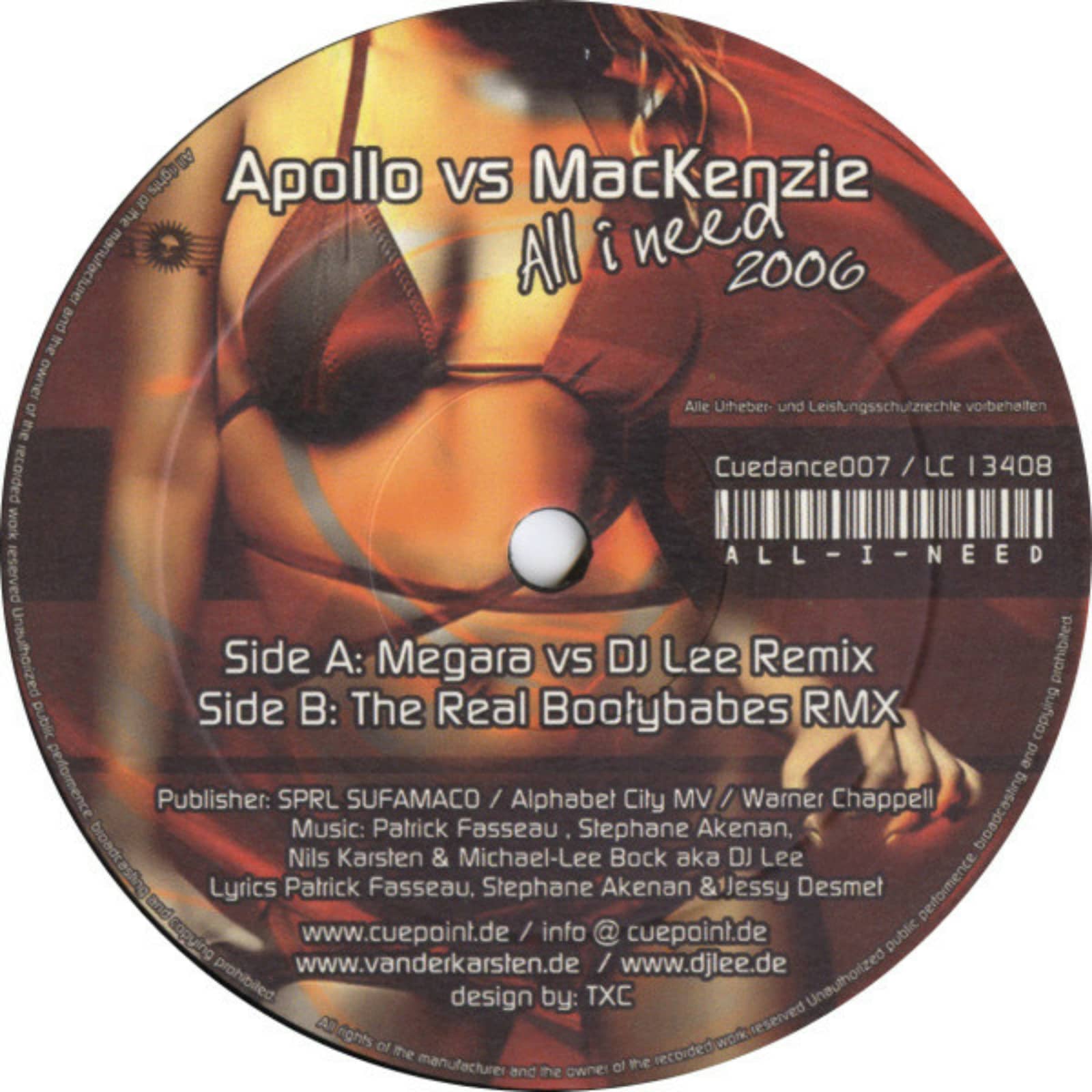 Apollo vs. Mackenzie — All I Need 2006 (Megara Vs. DJ Lee Remix Edit)