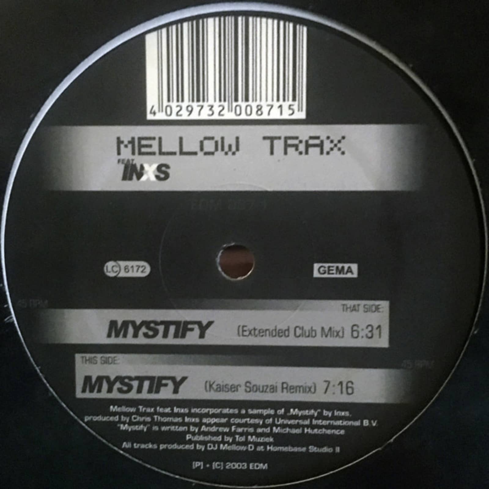 Mellow Trax Feat. INXS — Mystify