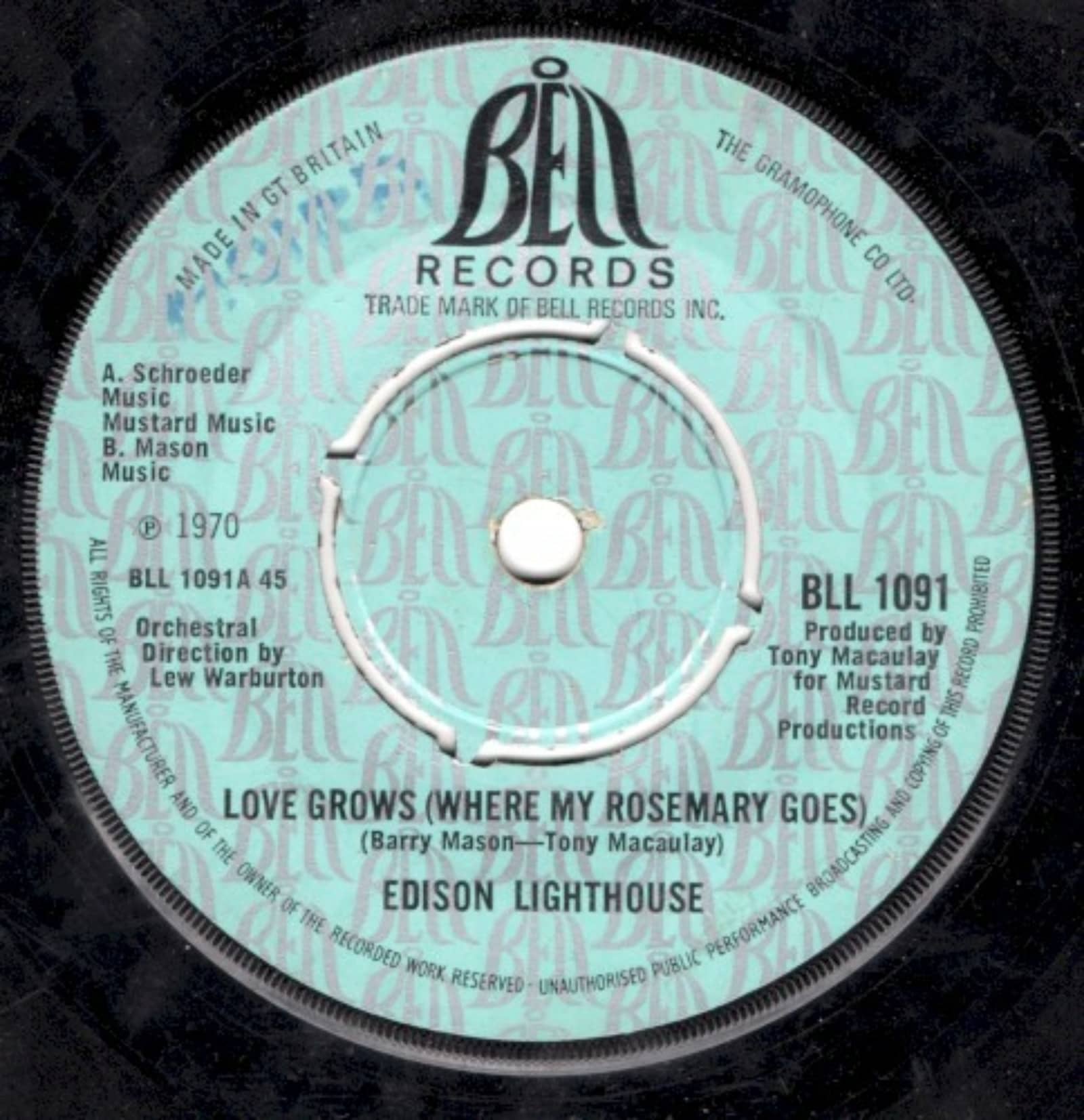 Edison Lighthouse — Love Grows (Where My Rosemary Goes)