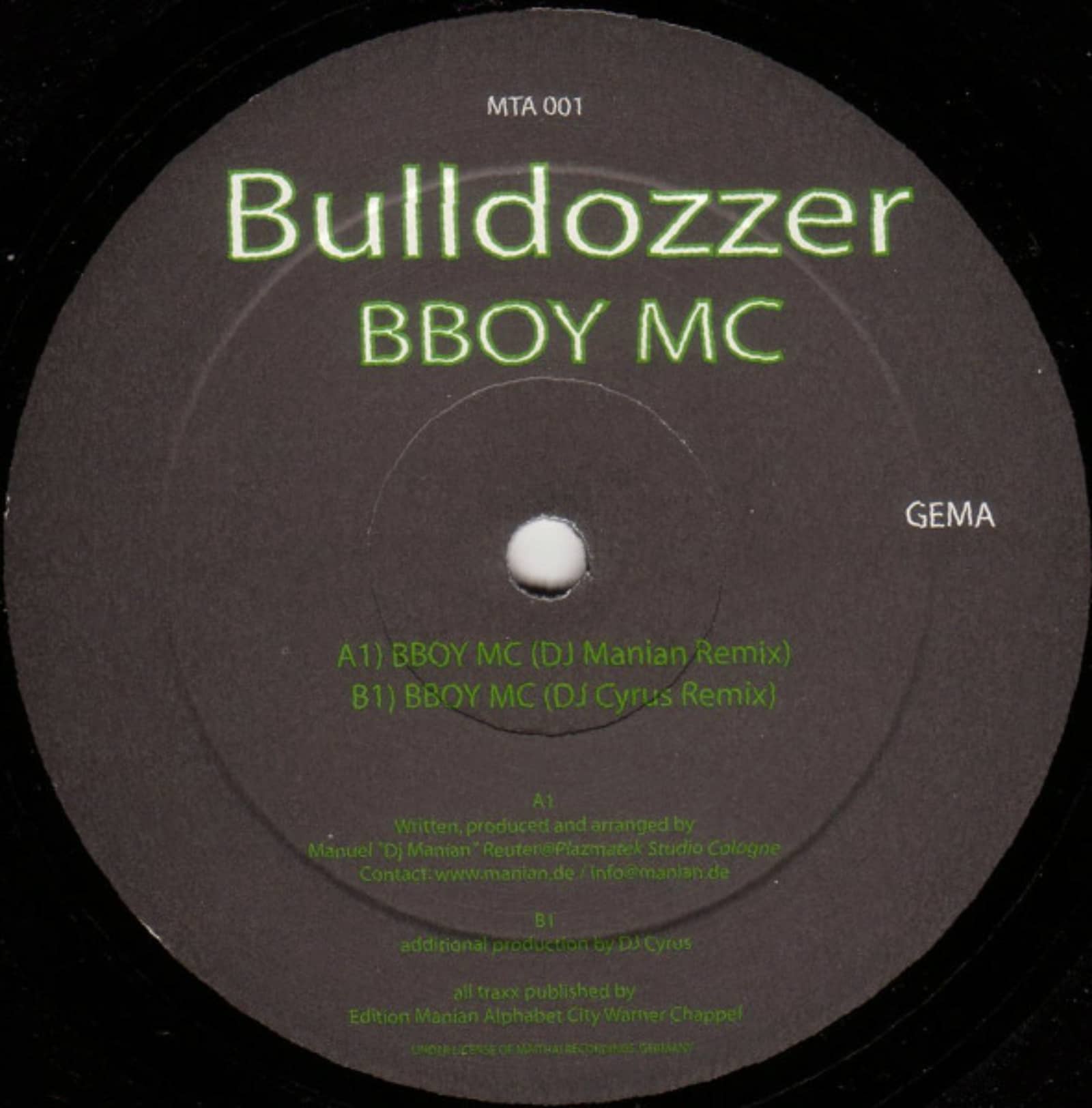 Bulldozer — BBoy MC (DJ Manian Edit)