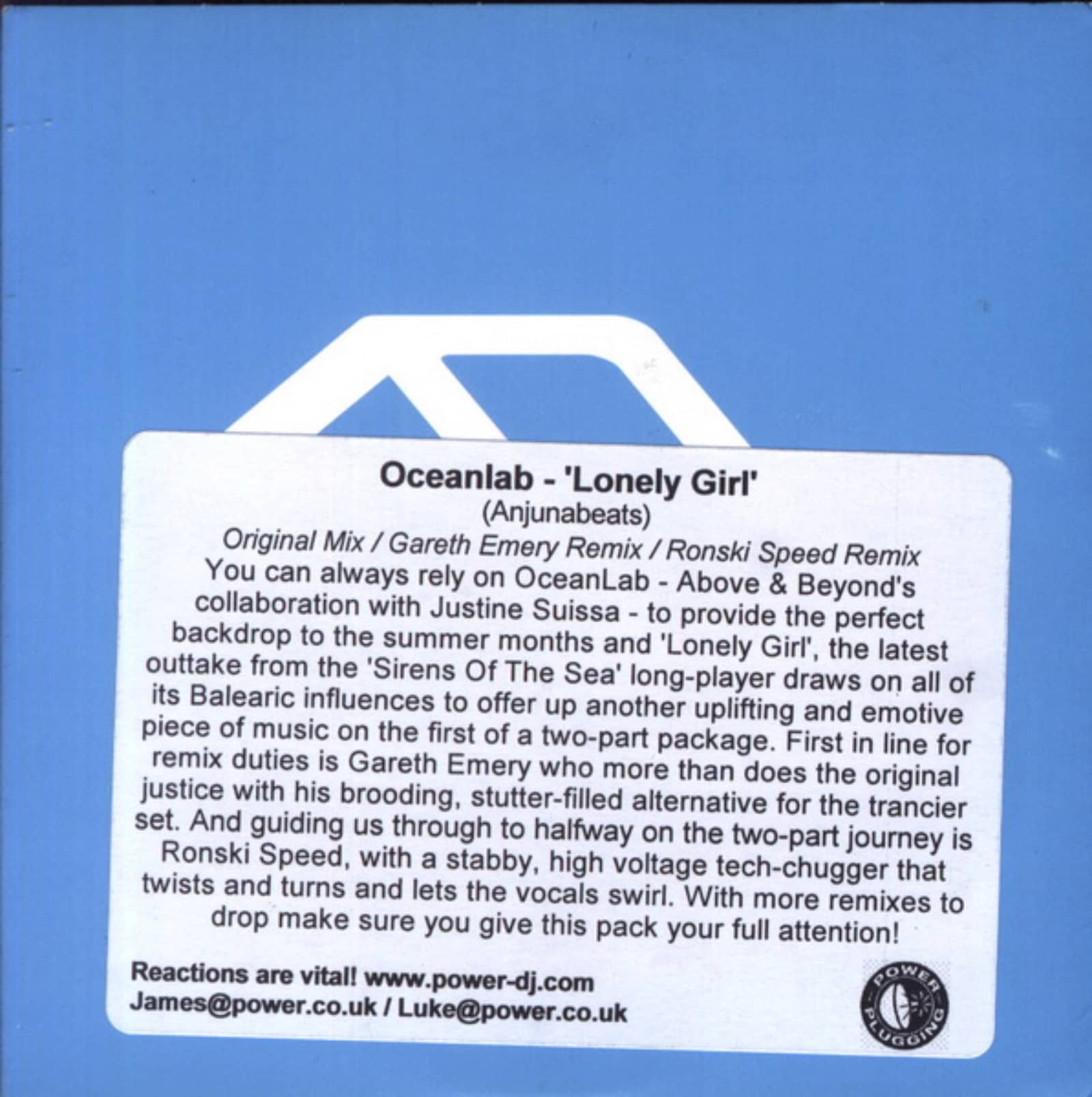 OceanLab — Lonely Girl (Ercola remix edit)