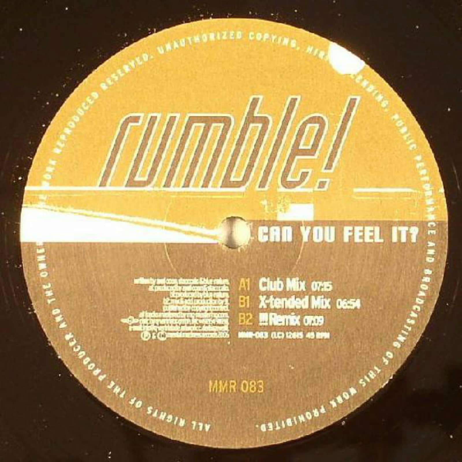 Rumble! — Can You Feel It? (club mix edit)