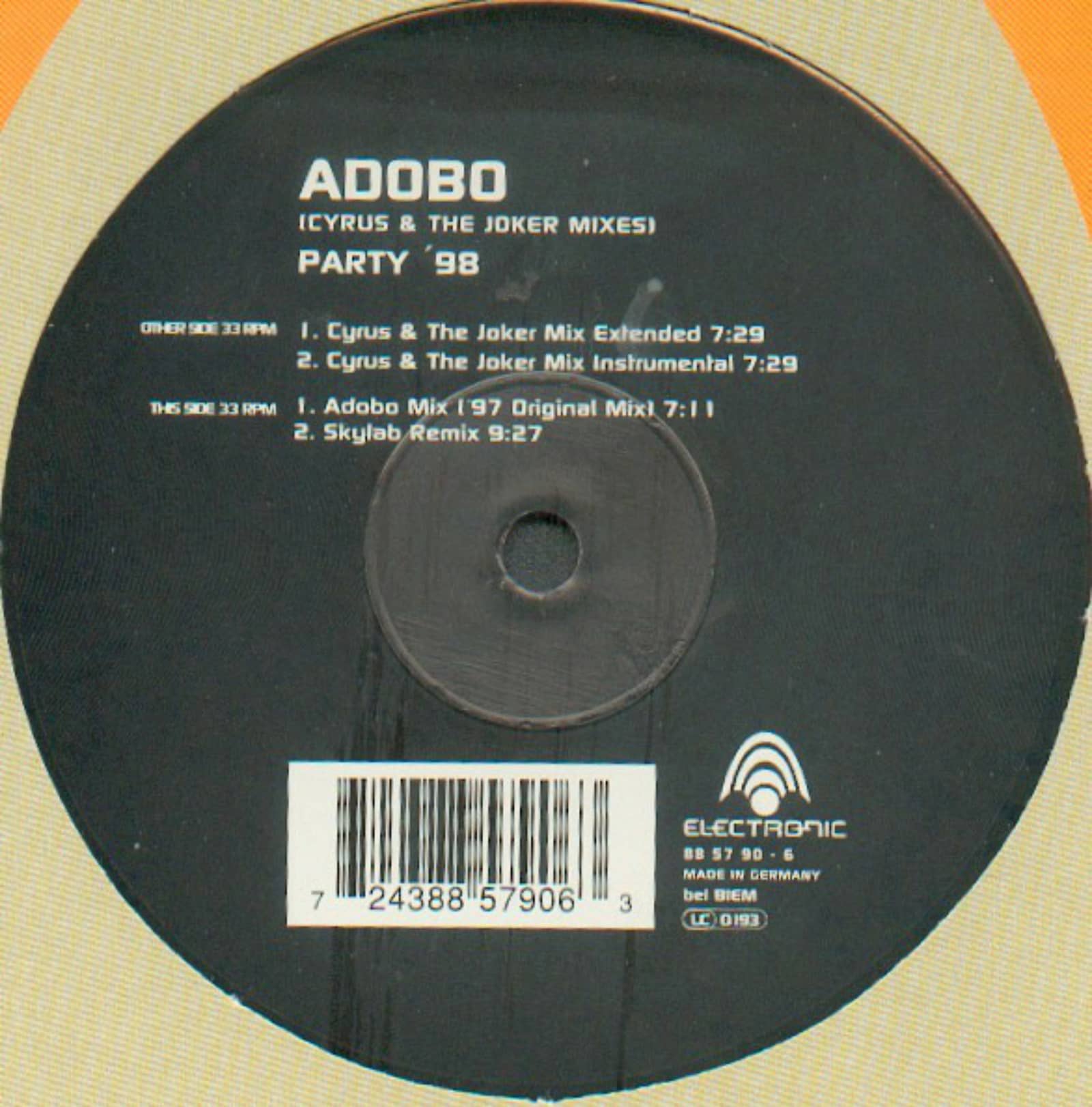 Adobo — Party '98 (Cyrus & the Joker mix)