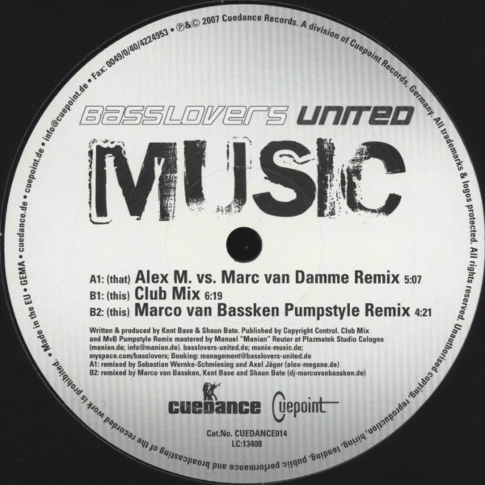 Basslovers United — Music (Alex M. vs. Marc Van Damme Remix)