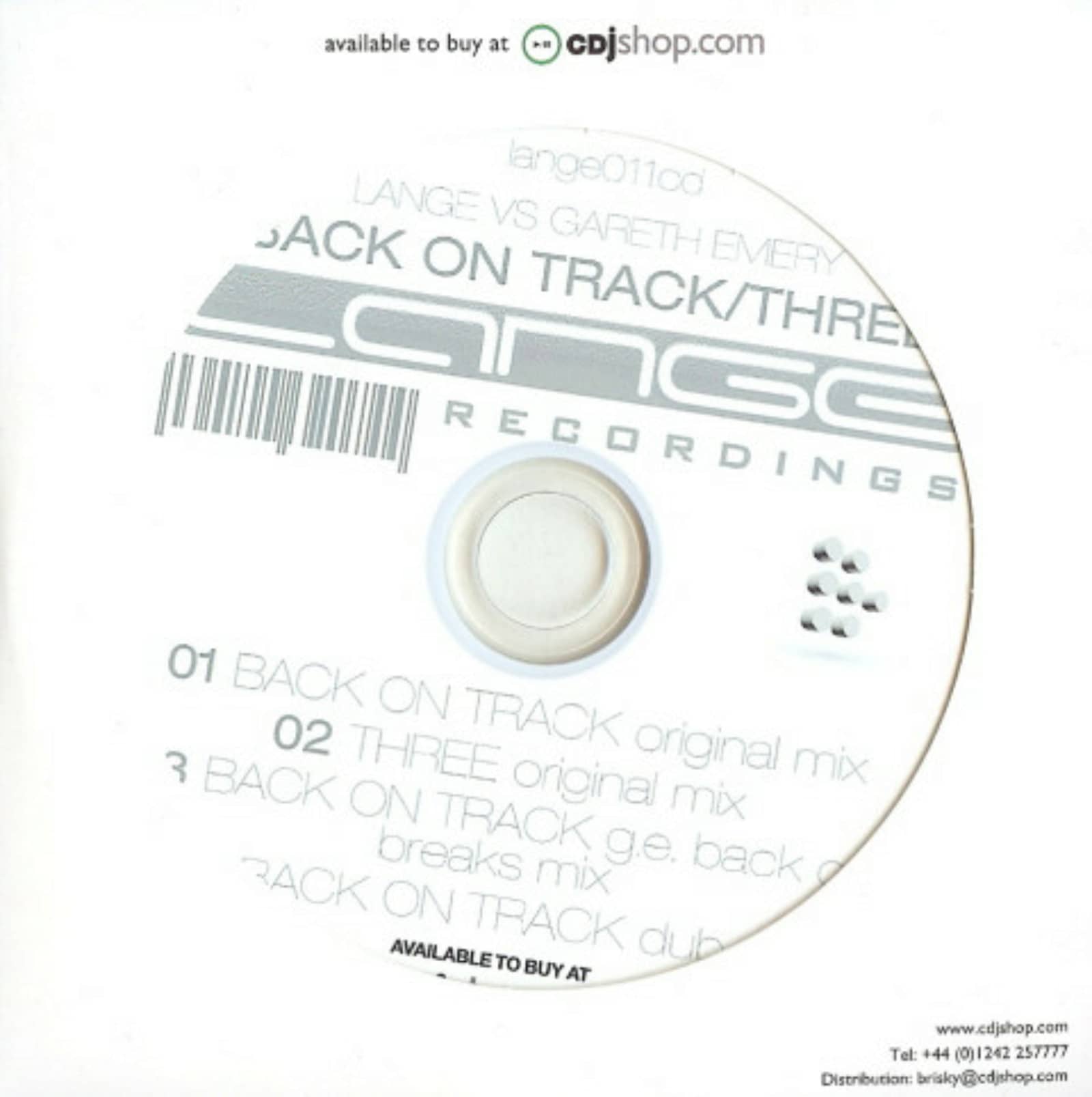 Lange vs Gareth Emery — Back On Track  (G.E. Back On Breaks Mix)